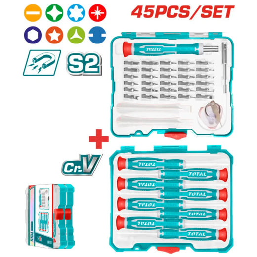 Total Tools 45 Pcs Precision Screwdriver & Bit Set Price in Pakistan