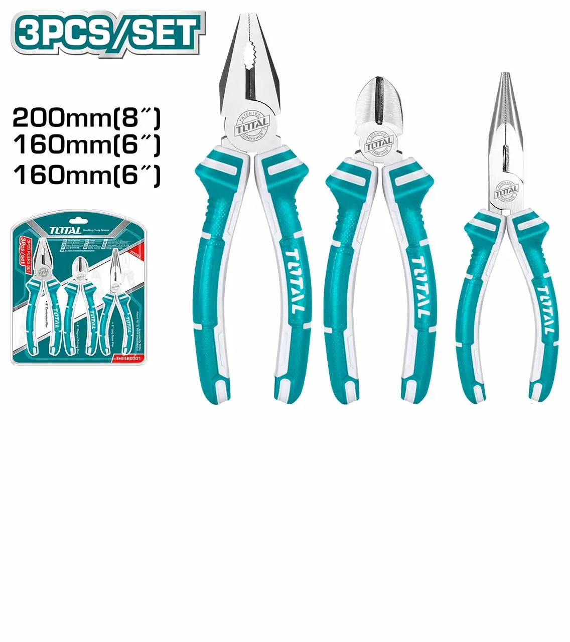 Total Tools THT1K0301 3 Pcs Pliers Set Price In Pakistan Main image