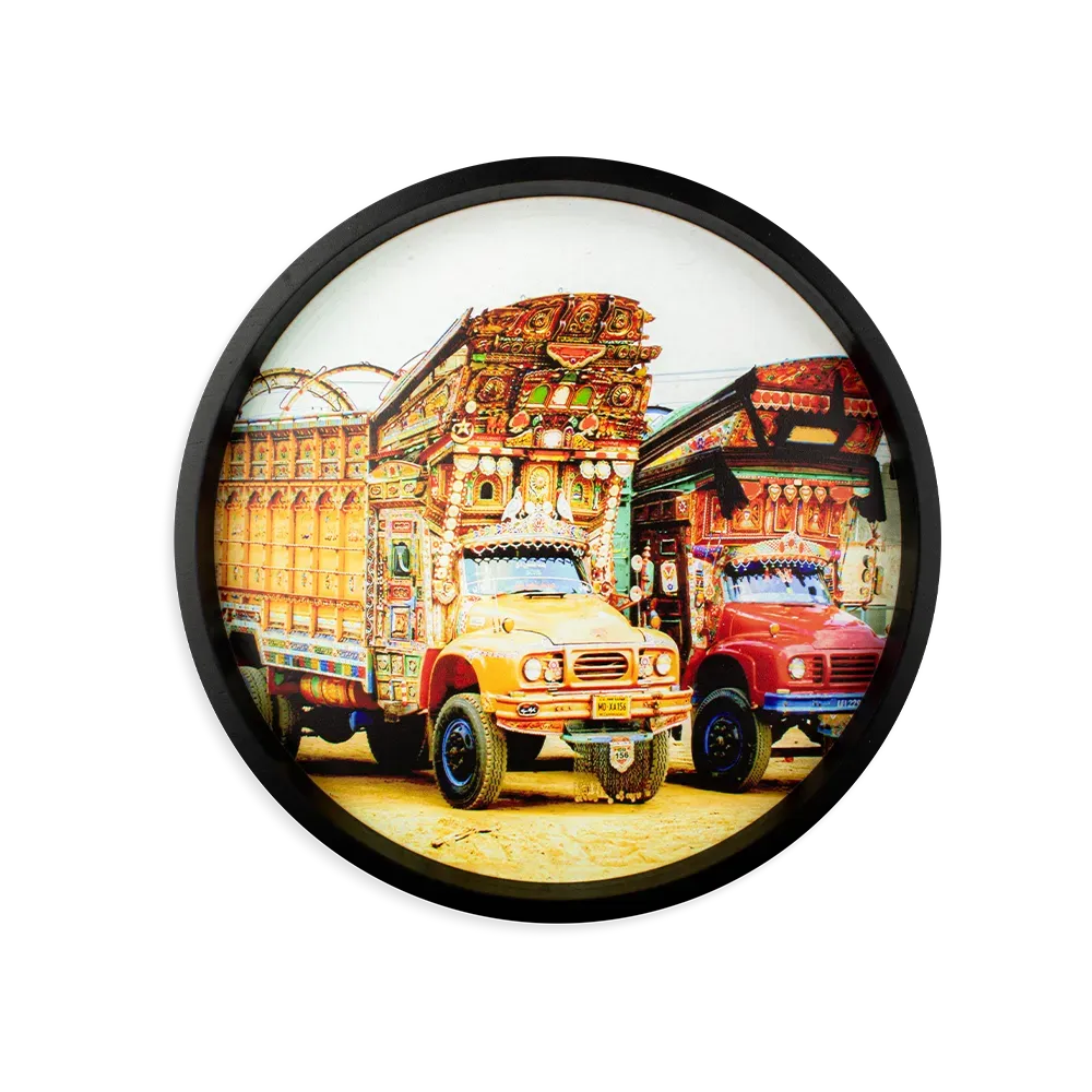 truck art round tray Price in Pakistan Main image