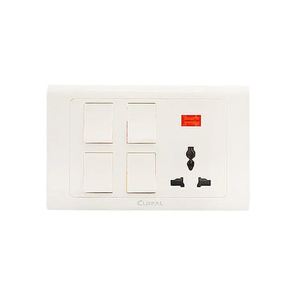 Clopal Typer Series 7 switch + 1 socket Outlet Price in Pakistan