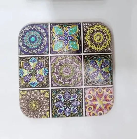 Urdu Quote & Multicolor Decorative Wooden Tray