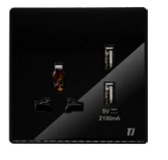 TJ V4 Series 3 Pin Socket with 2 USB Price in Pakistan 
