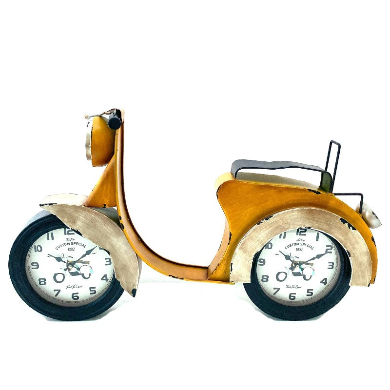 Vespa Model Metal Clock