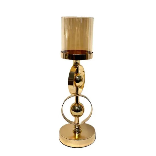Candle Holder Gold Medium Price in Pakistan Main image