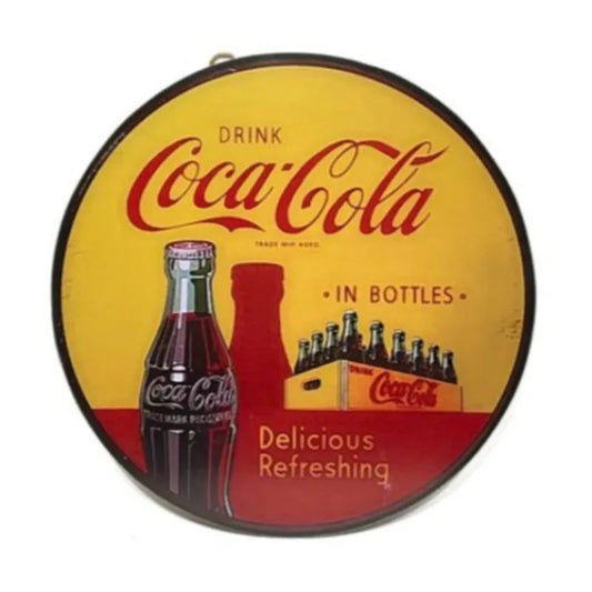 Decorative Coca Cola Hanging Wooden Frame Round Price in Pakistan 