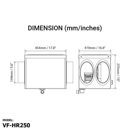 Voldam HR250 Cross Ventilation Price in Pakistan 