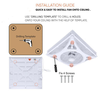 Voldam Innovative European Design Ceiling Fan (14 Inch)