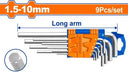 Wadfow WHK1291 9-Piece Hex Key