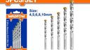 Wadfow WMJ2K01 5 Pcs Masonry Drill Bits Set