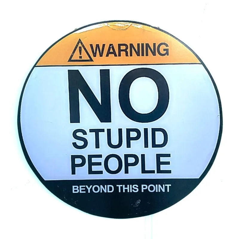 Warning Hanging Wooden Frame Round Price in Pakistan Main image