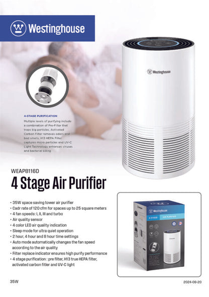 Westinghouse 4 Stage Air Purifier Price in Pakistan