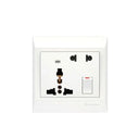 Clopal Ideas White Series Light Plug Sw + Extra Soc