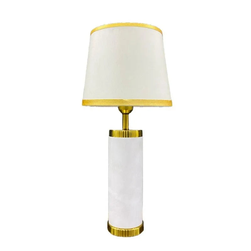 White Marble Cylinder Table Lamp Price in Pakistan Main image