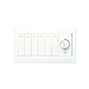 Clopal Ideas White Series 6 Switch + 1 Dimmer