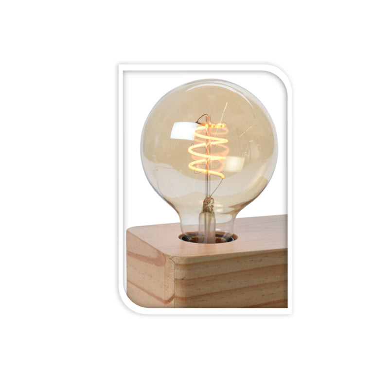 Wooden Base Lamp