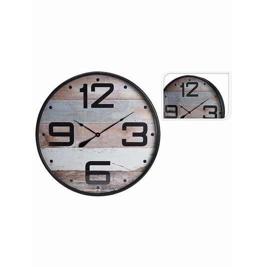 Wooden Design Metal Wall Clock Price in Pakistan