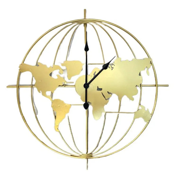 Gold Metal Wall Clock Price in Pakistan Main image