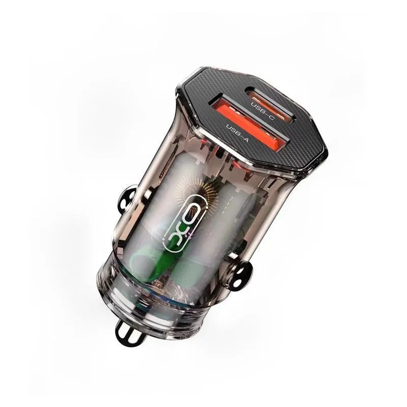 XO CC50 Transparent Design PD30W+QC24W Fast Car Charger Price in Pakistan