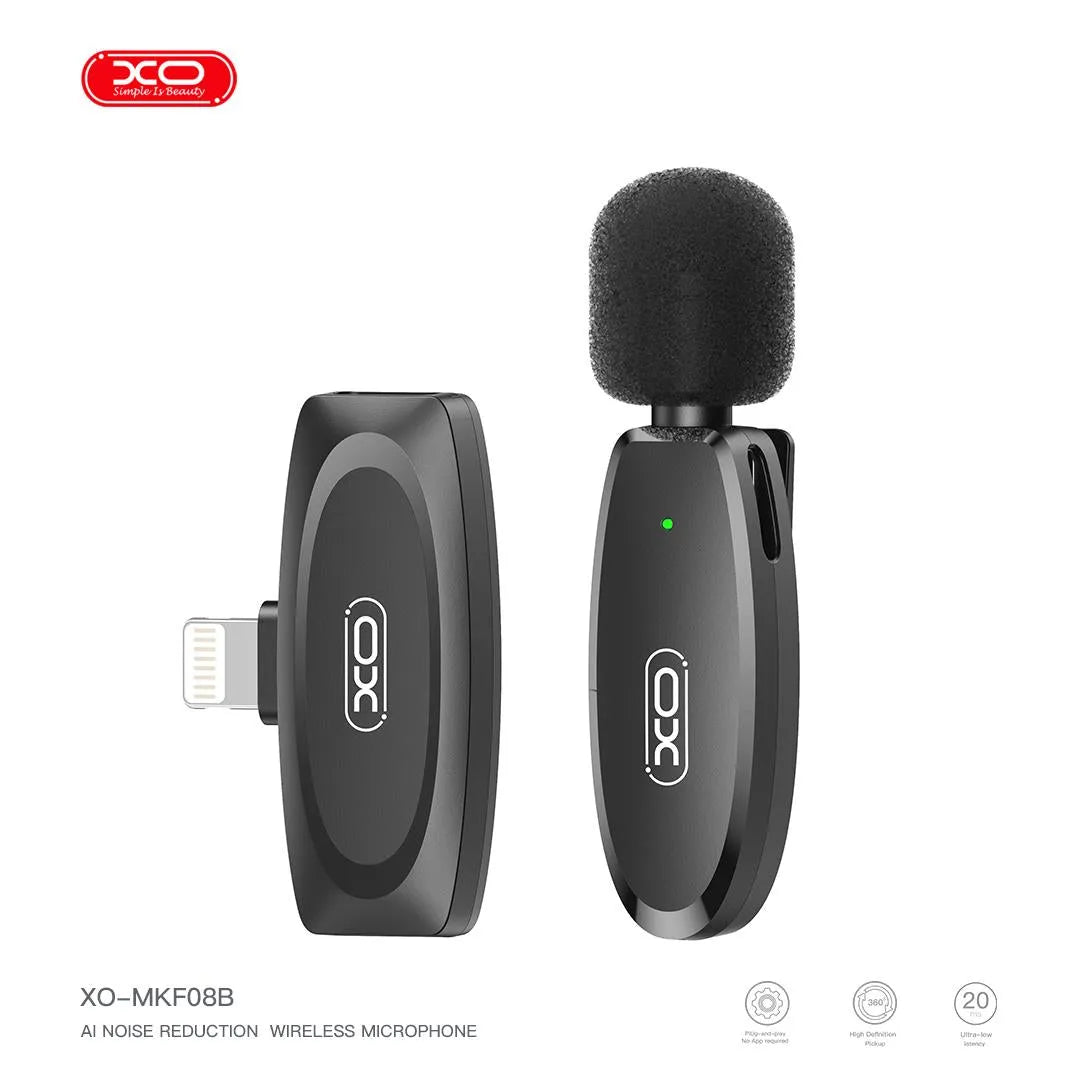 XO MKF08B Wireless Collar Mic For Lightening Phone Wireless Microphone Price in Pakistan Main image