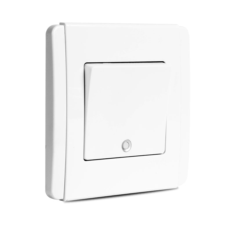 Neo 1 Gang 2 way Switch Vertical  White with LED and Fluorescent
