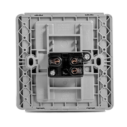 Neo 1 Gang 2 way Switch Horizontal Grey Silver with LED and Fluorescent