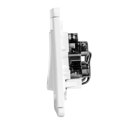 Neo 1-4 Gang Horizontal White With LED