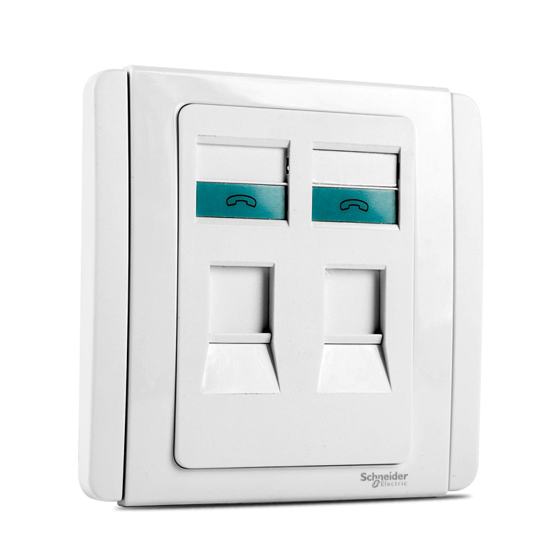 Neo 2 Gang White Telephone Outlet Price in Pakistan