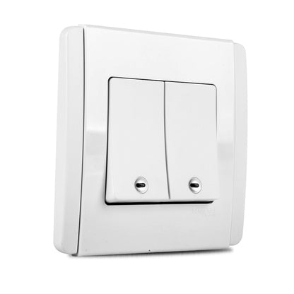 Neo 1-3 Gang Vertical White With LED