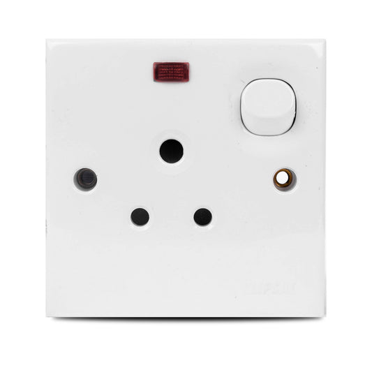 E-Series 3 Pin Round Switch Socket with Neon Price in Pakistan