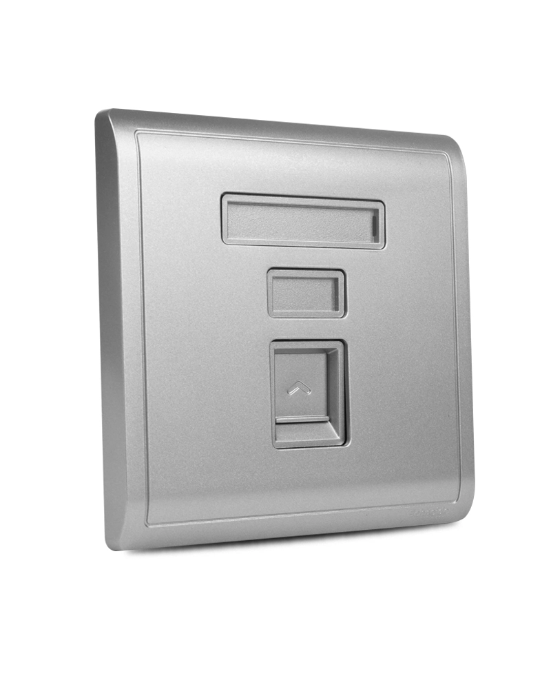 Pieno 1 Gang Aluminum Silver Telephone Outlet Price in Pakistan
