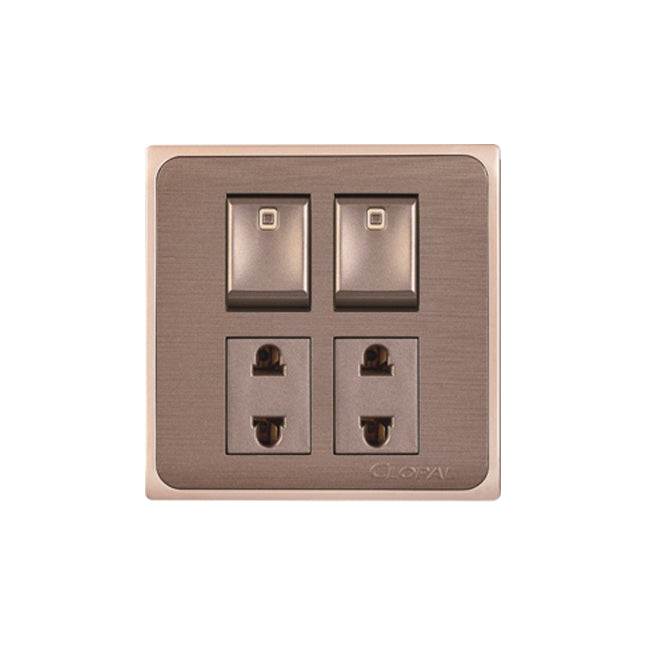 Clopal Focus Series 2 switch + 2 socket Outlet Price in Pakistan