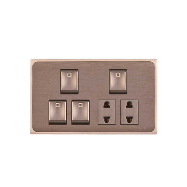 Clopal Focus Series 4 switch + 2 socket Outlet Price in Pakistan