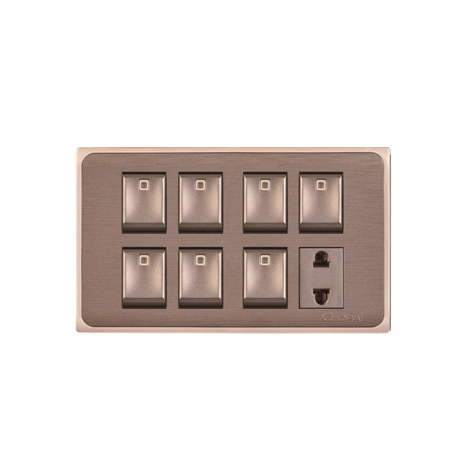 Clopal Focus Series 7 switch + 1 socket Outlet Price in Pakistan