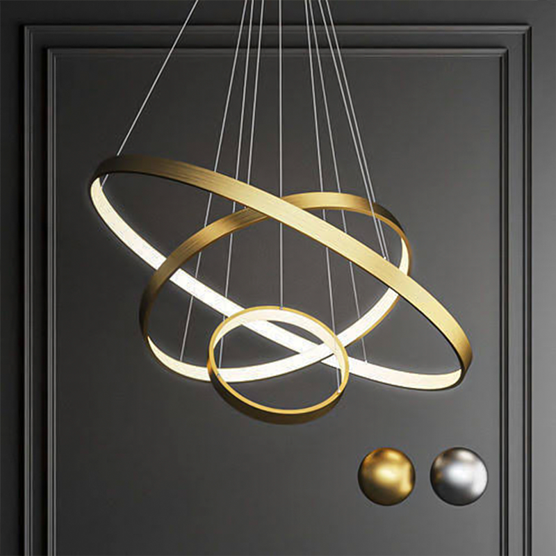 Gold 3-ring Chandelier Price in Pakistan