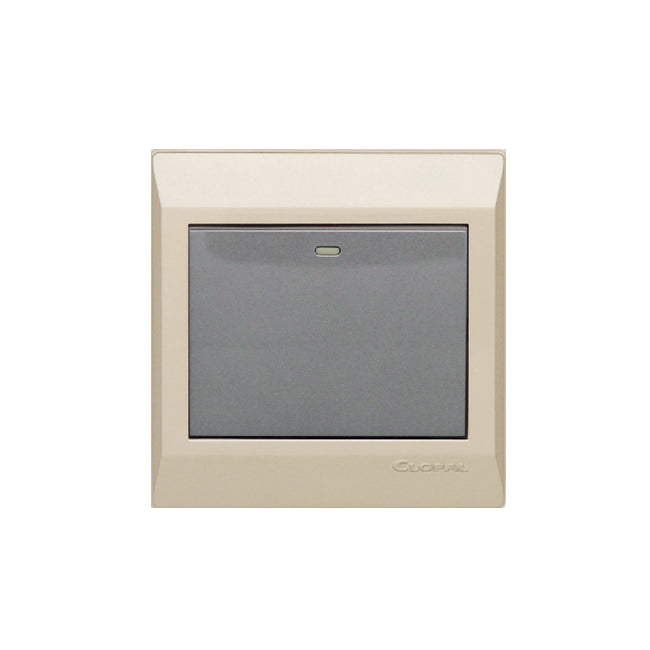 Clopal Golden Metallic1 Gang 2 Way Switch Outlet Price in Pakistan 