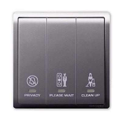 Pieno 3 Gang Switch with Neon with “PCU, Privacy & Please Wait Indicator"