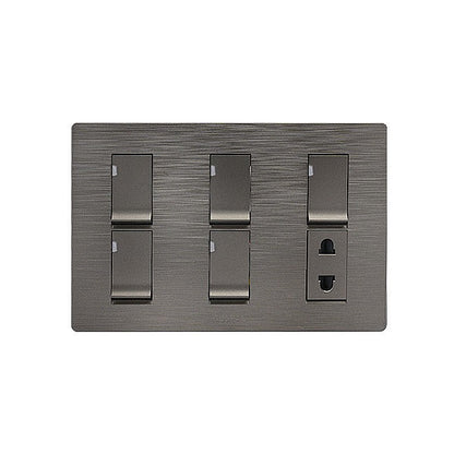Clopal Flatty Series 5 switch + 1 socket Outlet Price in Pakistan 